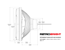 Load image into Gallery viewer, Holley Retrobright LFRB125 5.75 inch Round LED Headlight - Classic White (3000K)