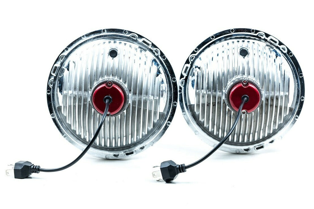 Holley Retrobright 5.75 Inch Round LED Headlights - Modern White (5700K)