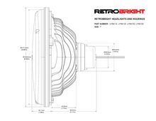 Load image into Gallery viewer, Holley Retrobright LFRB155  7 inch Round LED Headlight - Modern White (5700K)