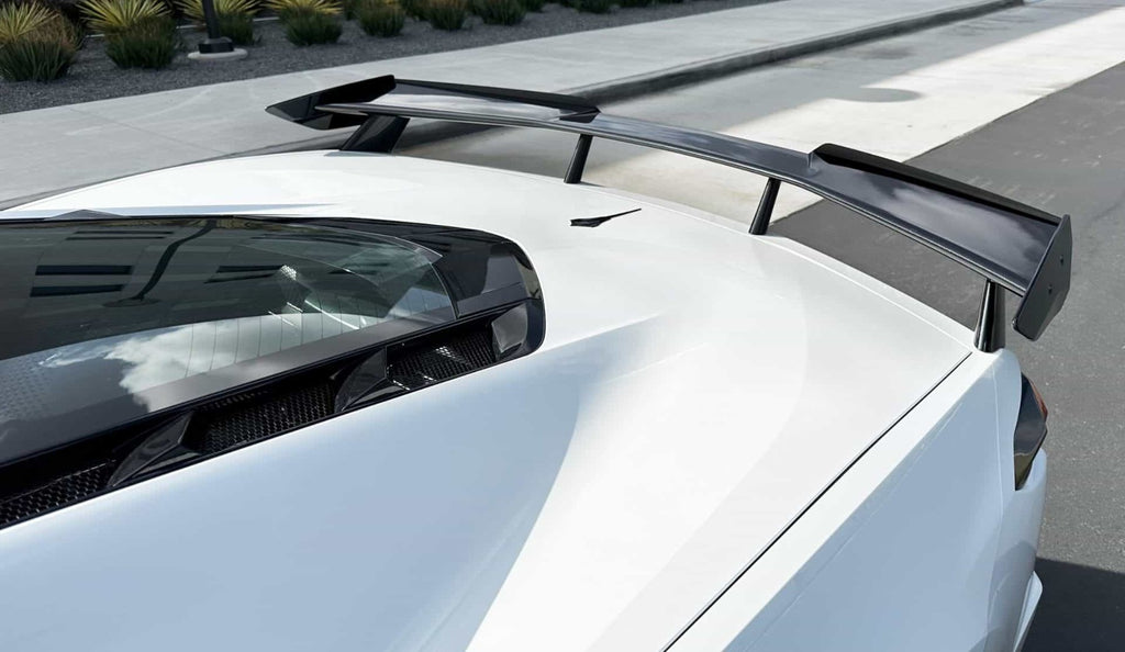 GT Styling 30101 Black Wickerbill high wing 2 pc Fits 20-26 Corvette