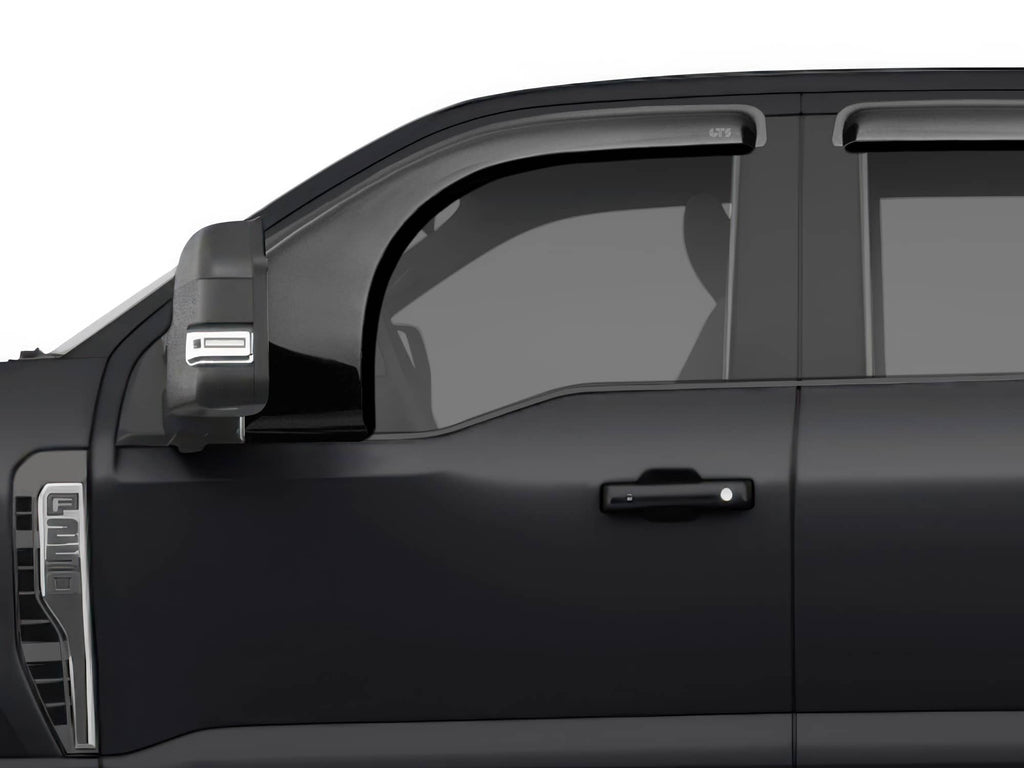 GT Styling 82981S Smoke Bubble Extended Ventgard Fits 17-26 F-250 Super Duty