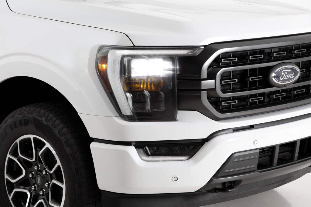 GT Styling GT0188X Carbon Fiber Look Headlight Covers 2 pc Fits 19-23 F-150