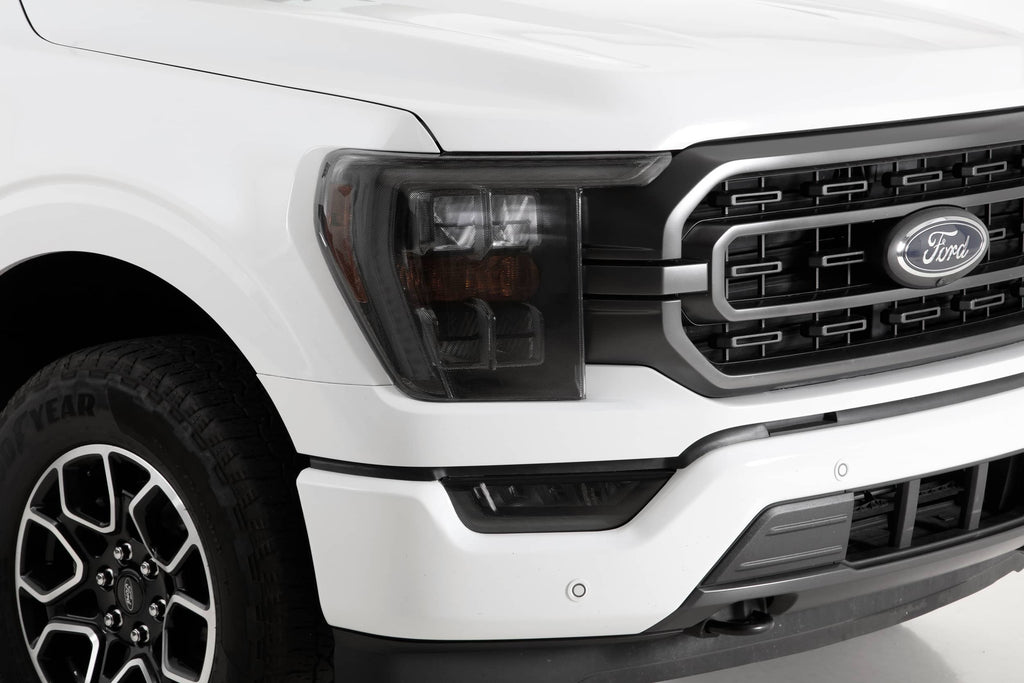 GT Styling GT0188X Carbon Fiber Look Headlight Covers 2 pc Fits 19-23 F-150