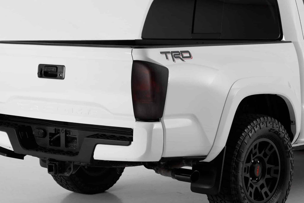 GT Styling GT1740X Carbon Fiber Look Taillight Cover 2 pc Fits 16-23 Tacoma