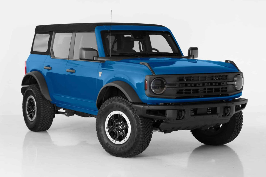 GT Styling Carbon Fiber Look Headlight Cover Kit 4 pc Fits 19-26 Bronco All Without LED Option