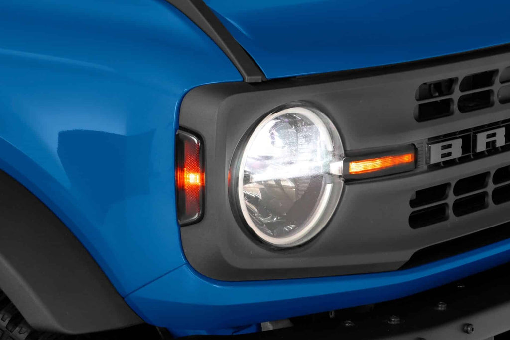 GT Styling Smoke Front Daytime Running Light Cover Kit 4 pc Fits 19-26 Bronco All Without LED Option