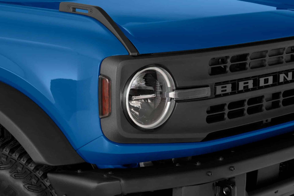 GT Styling Carbon Fiber Look Front Daytime Running Light Cover Kit 4 pc Fits 19-26 Bronco All Without LED Option