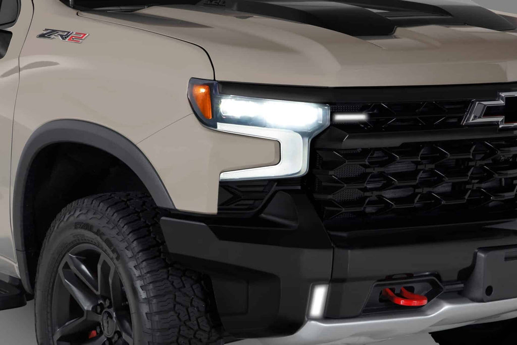 GT Styling GT5991S Smoke Headlight Cover 2 pc Fits 22-26 Silverado 1500