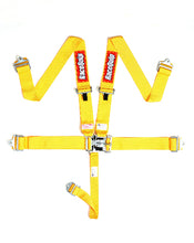 Load image into Gallery viewer, Racequip 711031 Yellow Latch &amp; Link 5 Point Auto Seat Belt SFI 16.1