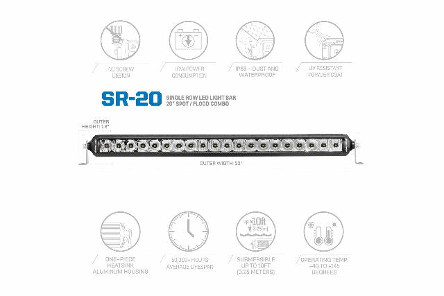 ProComp EXP75120 1x 20in Single Row Light Bar Universal