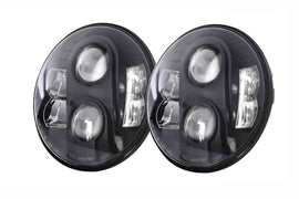 ProComp EXP76402P 2x 7in Round LED Headlights For 07-18 Wrangler JK