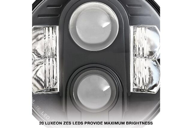 ProComp EXP76402P 2x 7in Round LED Headlights For 07-18 Wrangler JK