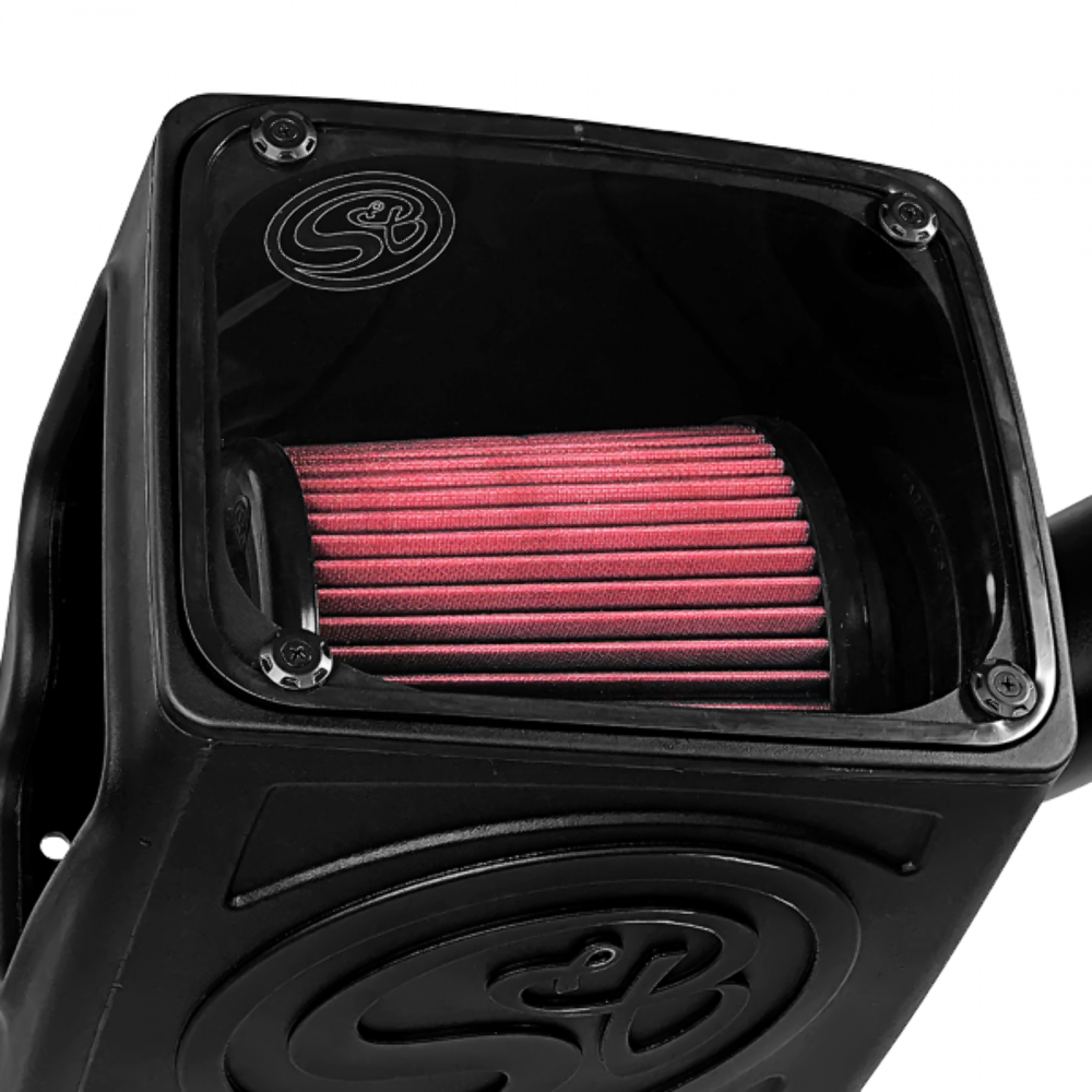 S&B Filter 75-5110 Cold Air Intake For 16-19 Silverado/Sierra 2500, 3500 6.0L Cotton Cleanable Red