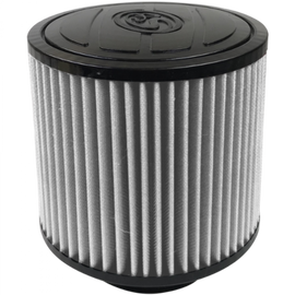 S&B Filter KF-1055D Air Filter For Intake Kits 75-5061,75-5059 Dry Extendable White