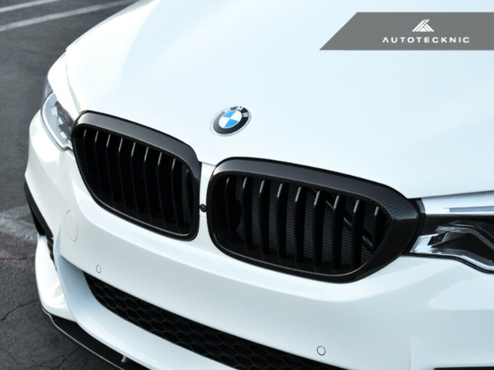 AutoTecknic BM-0252 Dry Carbon Fiber Front Grilles Covers G30 5-Series