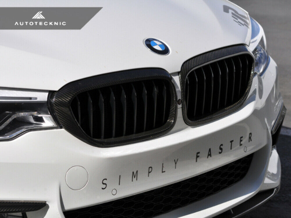 AutoTecknic BM-0252 Dry Carbon Fiber Front Grilles Covers G30 5-Series