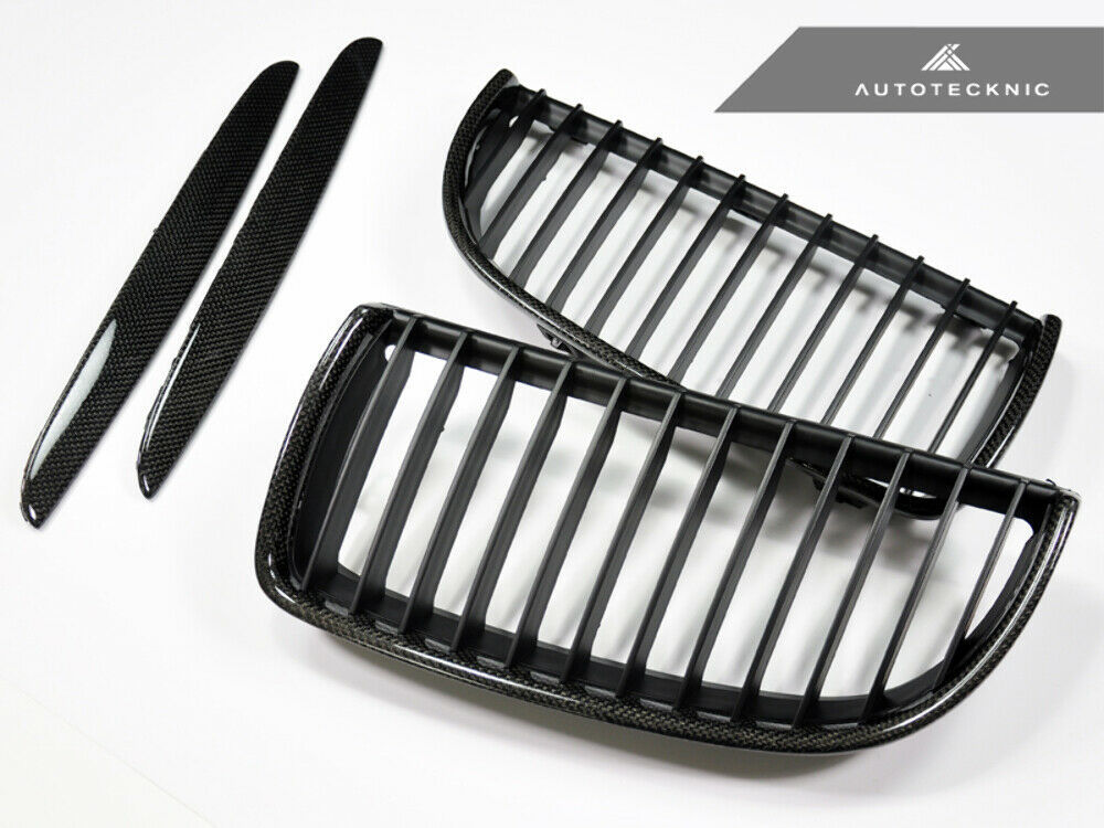 AutoTecknic BM-0064 Carbon Fiber Front Grilles E90 Pre-LCI 3-Series Sedan