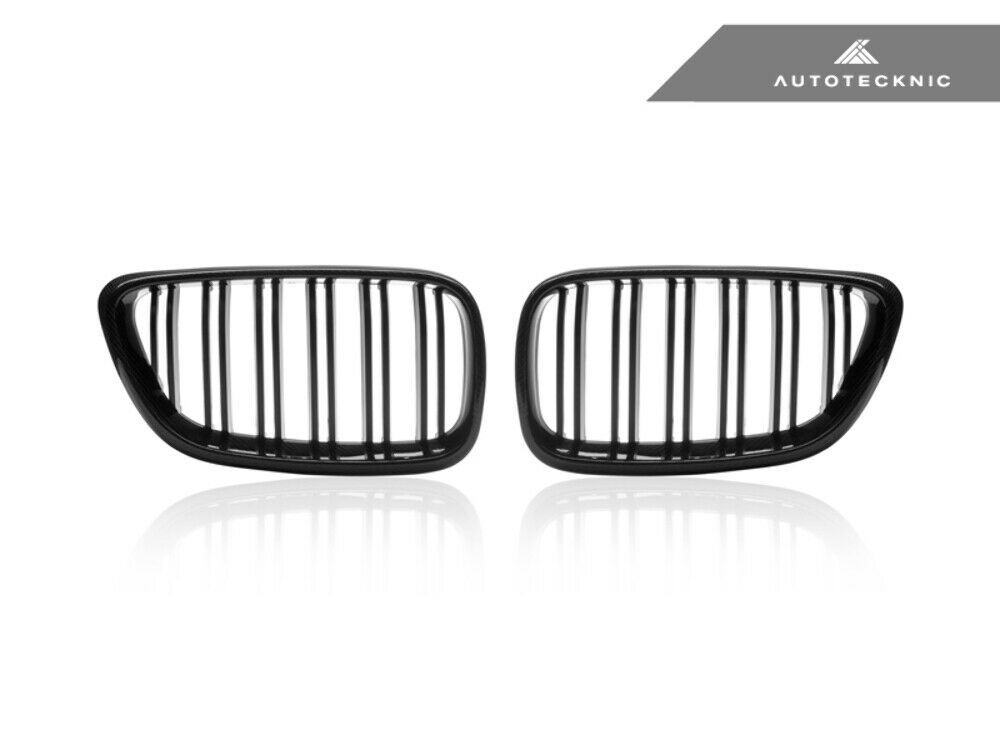 AutoTecknic BM-0172-DS-GB Black Dual-Slats Front Grilles F22 2-Series F87 M2