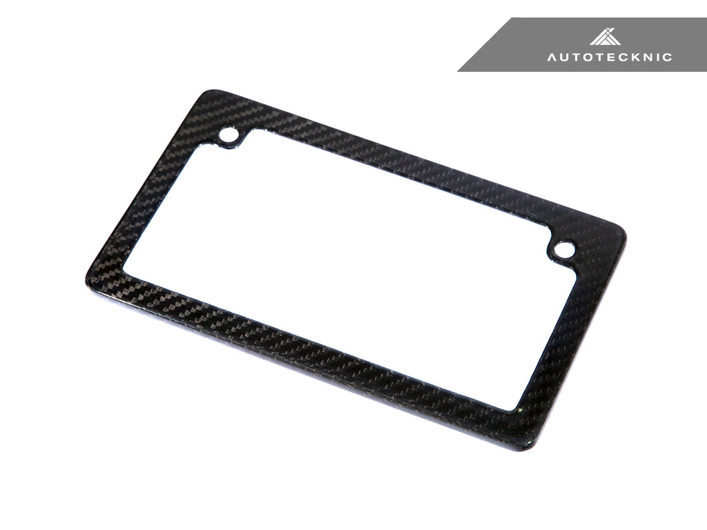 AutoTecknic UN-0007-MC Carbon Fiber License Plate Frame Motorcycle