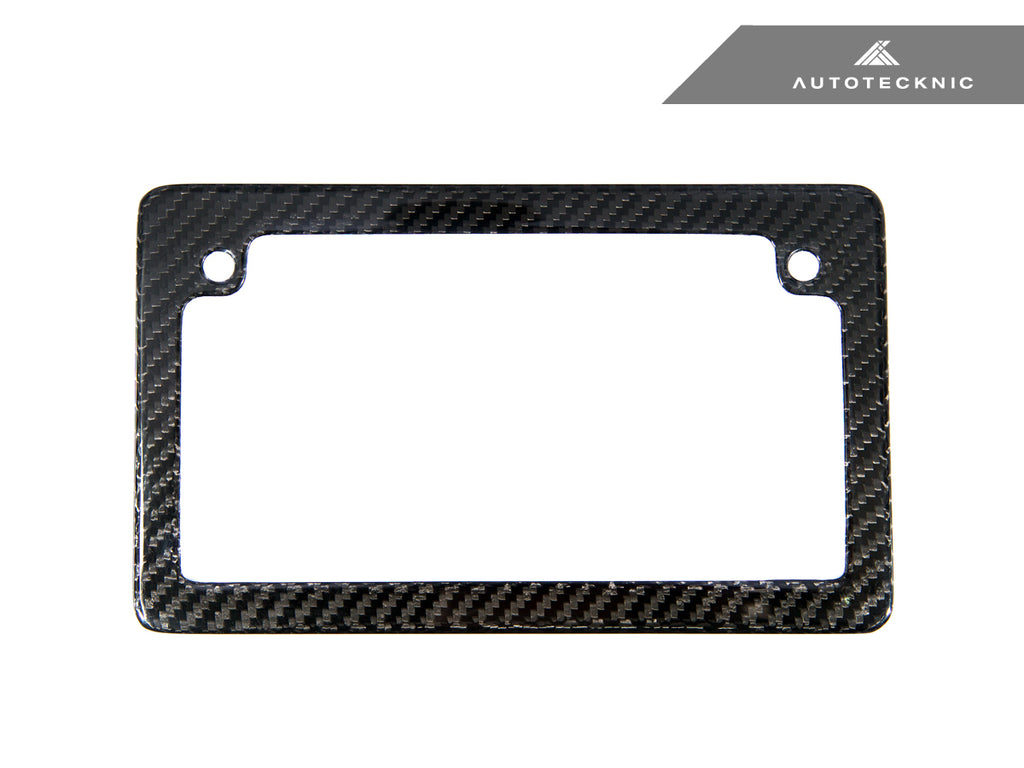 AutoTecknic UN-0007-MC Carbon Fiber License Plate Frame Motorcycle