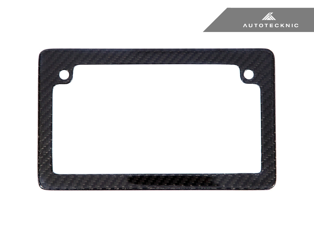 AutoTecknic UN-0007-MC Carbon Fiber License Plate Frame Motorcycle