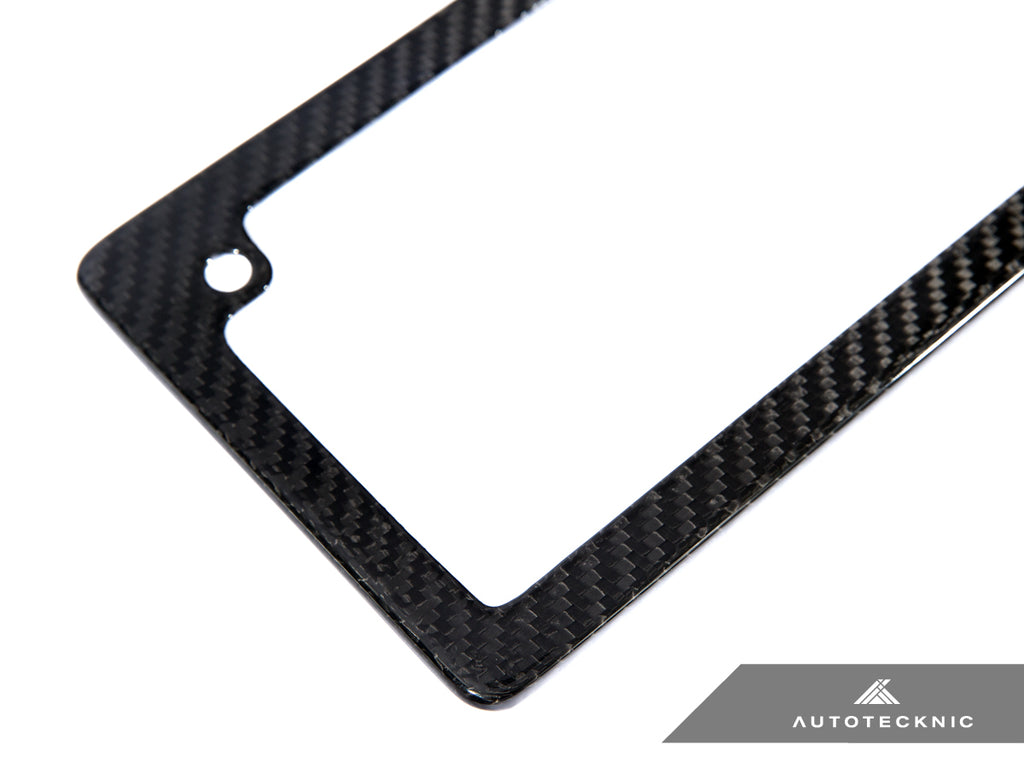 AutoTecknic UN-0007-MC Carbon Fiber License Plate Frame Motorcycle