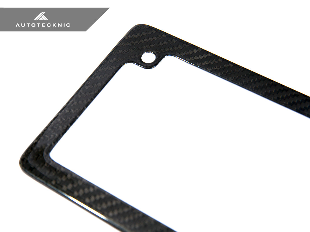 AutoTecknic UN-0007-MC Carbon Fiber License Plate Frame Motorcycle