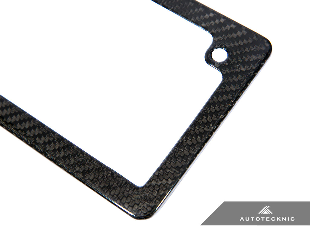 AutoTecknic UN-0007-MC Carbon Fiber License Plate Frame Motorcycle