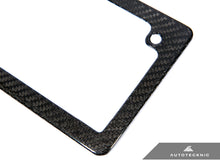 Load image into Gallery viewer, AutoTecknic UN-0007-MC Carbon Fiber License Plate Frame Motorcycle