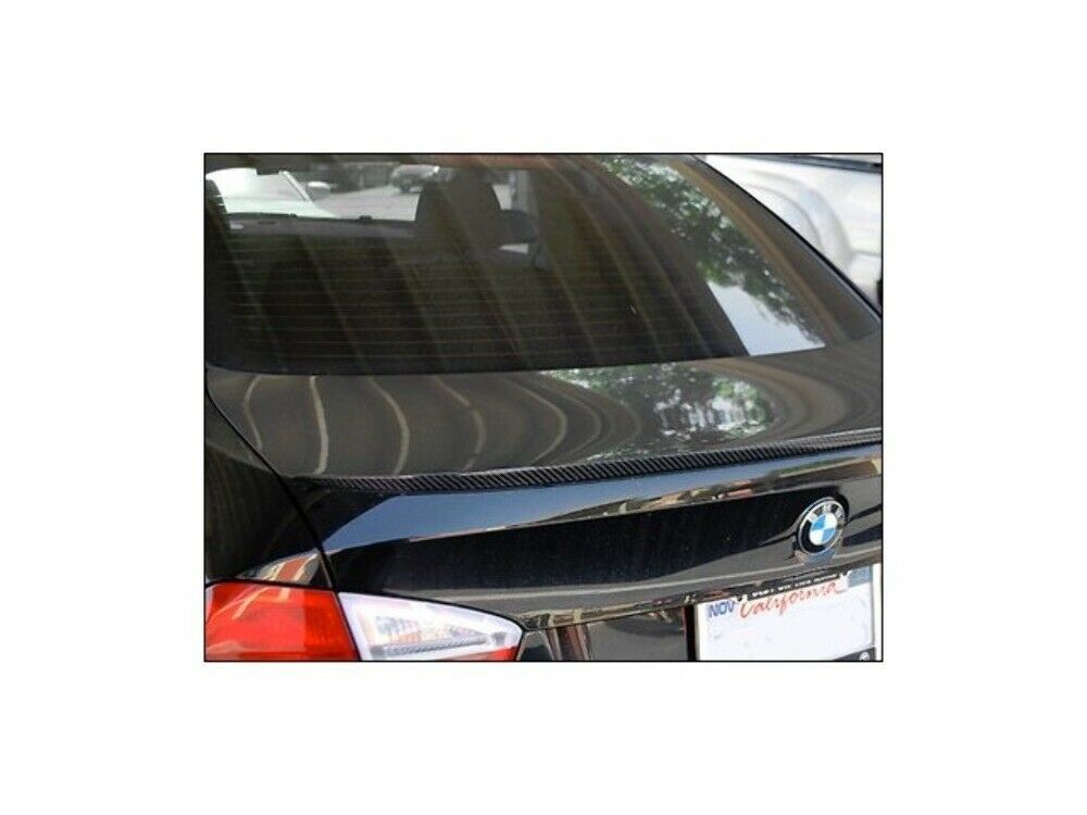 AutoTecknic BM-0190-S Carbon Fiber Trunk Lip Spoiler For BMW E90 3-Series Sedan