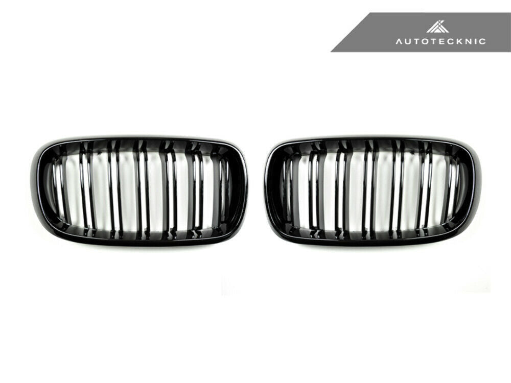 AutoTecknic BM-0174-DS-GB Dual-Slats Glazing Black Front Grilles F15 X5