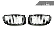 Load image into Gallery viewer, AutoTecknic BM-0179-DS-GB Dual-Slats Black Front Grilles F30 3-Series Sedan