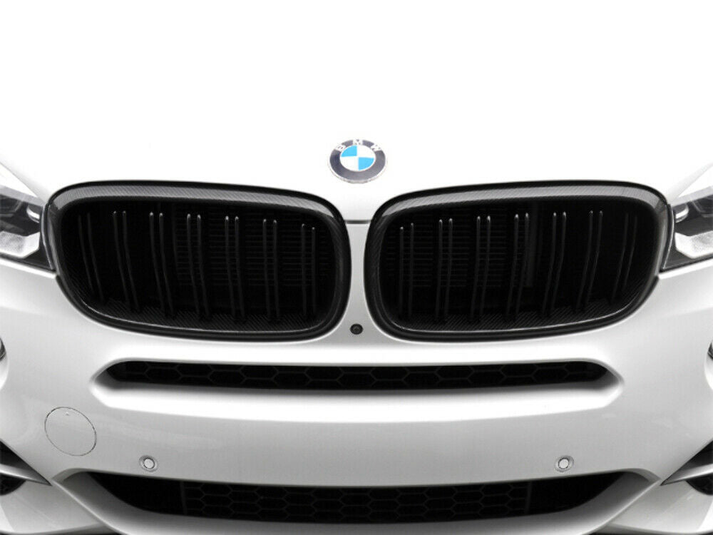 AutoTecknic BM-0174-DS-CF Dual-Slats Carbon Fiber Front Grilles F15 X5