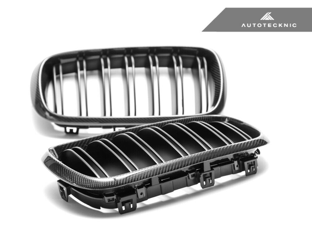 AutoTecknic BM-0174-DS-CF Dual-Slats Carbon Fiber Front Grilles F15 X5