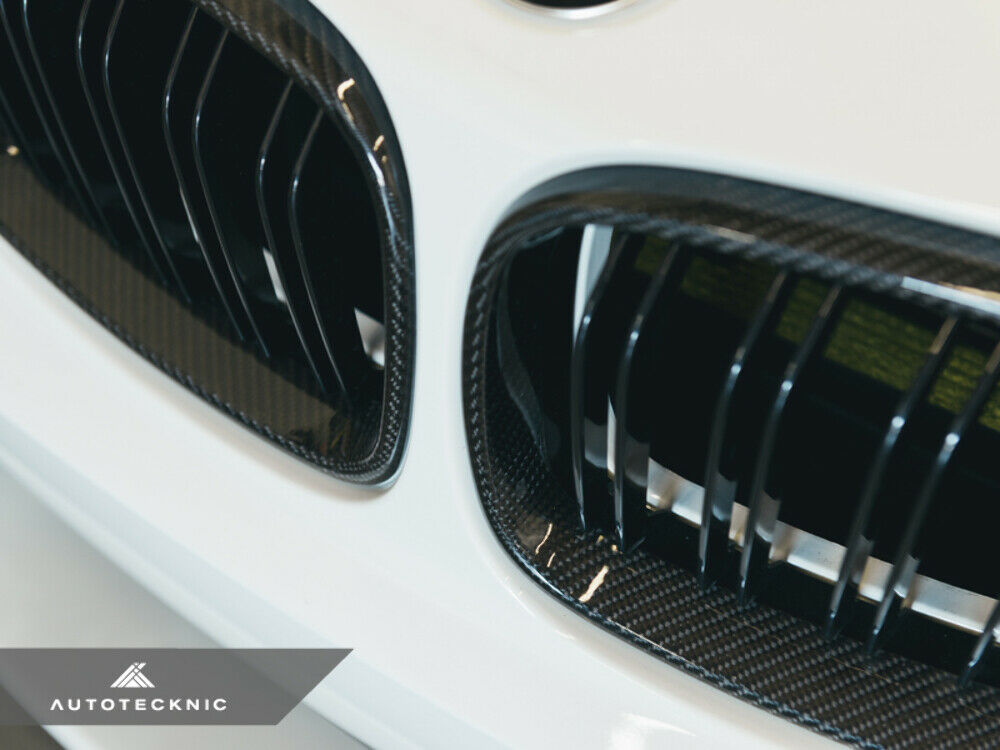 AutoTecknic BM-0172-DS-CF Carbon Dual-Slats Front Grilles F22 2-Series F87 M2