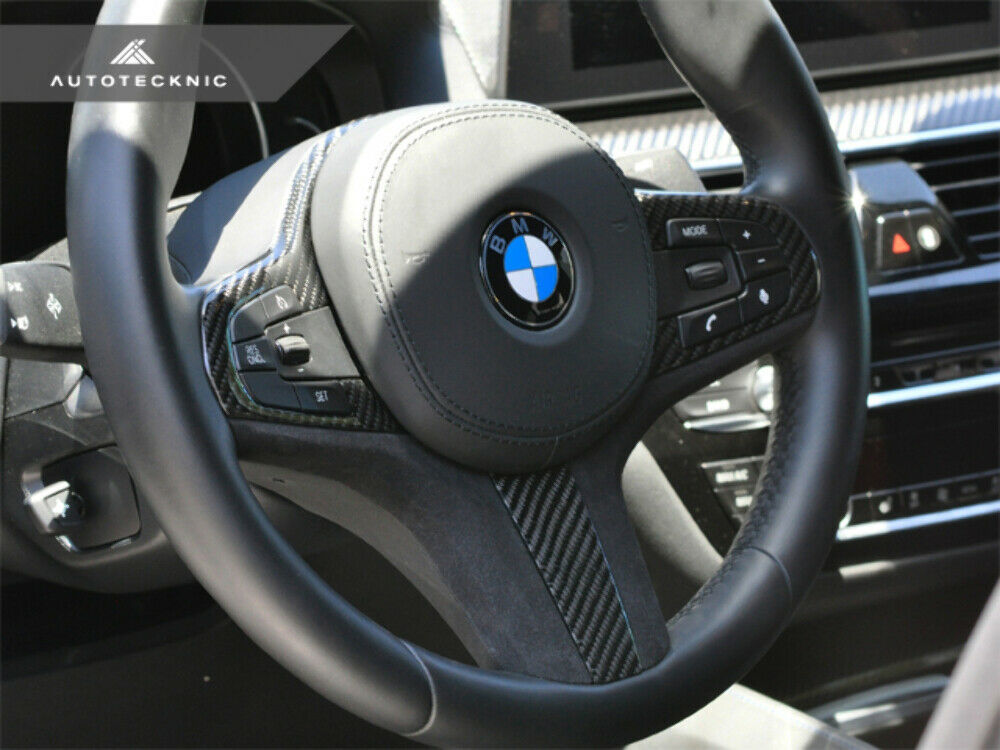 AutoTecknic BM-0282 Carbon Alcantara Steering Wheel Trim G01 X3