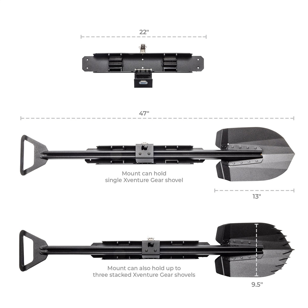 Go Rhino XG-RS50020T Xventure Gear Stackable Sharktooth Shovel