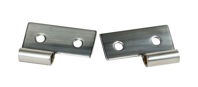 Kentrol 30407 Polished Silver Lower Door Hinge Pair 76-06 CJ Wrangler YJ/TJ