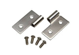 Kentrol 30407 Polished Silver Lower Door Hinge Pair 76-06 CJ Wrangler YJ/TJ