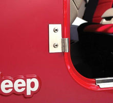Load image into Gallery viewer, Kentrol 30407 Polished Silver Lower Door Hinge Pair 76-06 CJ Wrangler YJ/TJ