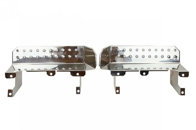 Kentrol 30432 Polished Silver Side Steps Pair 76-95 CJ7 Wrangler YJ