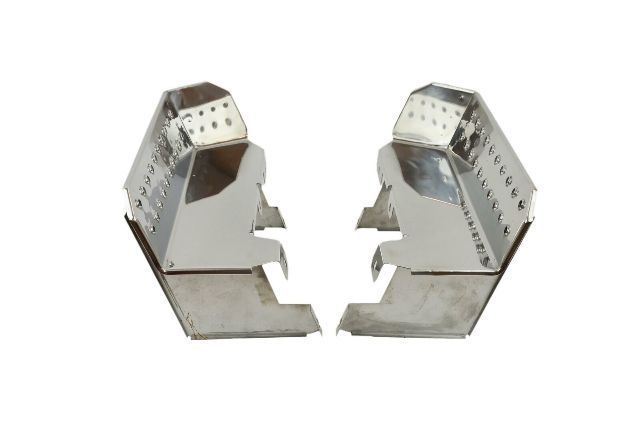 Kentrol 30432 Polished Silver Side Steps Pair 76-95 CJ7 Wrangler YJ