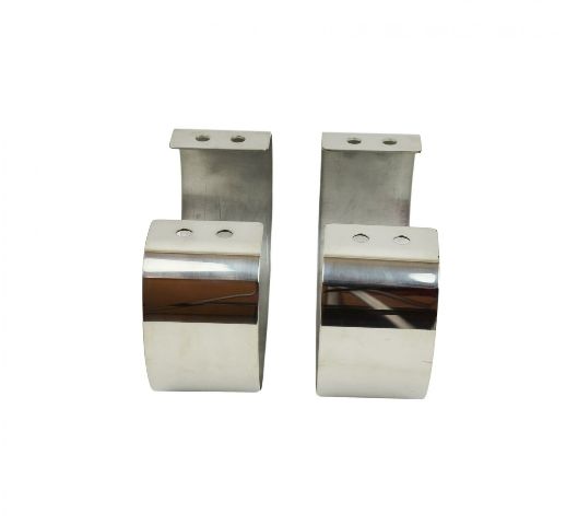 Kentrol 30438 Polished Silver Bumperettes Pair 76-95 CJ and Wrangler YJ