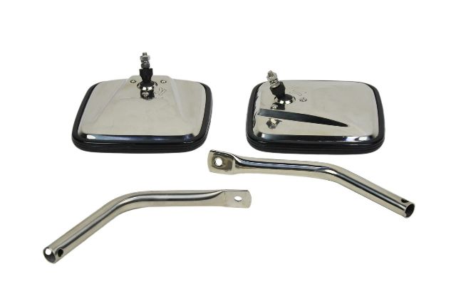 Kentrol 30445 Polished Silver Mirror Kit Pair 87-95 Wrangler TJ