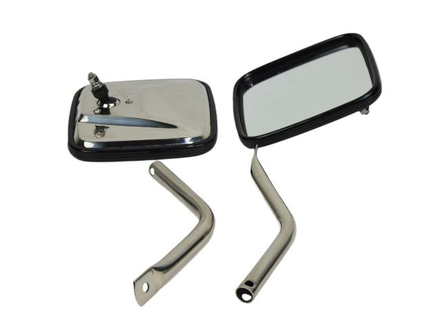 Kentrol 30445 Polished Silver Mirror Kit Pair 87-95 Wrangler TJ
