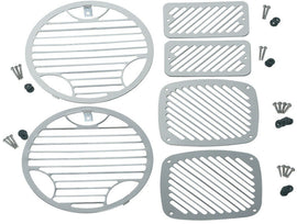 Kentrol 30493 Polished Silver Billet Style Light Kit 6 Pieces 97-06 Wrangler TJ