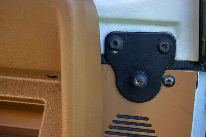 Kentrol 50408 Black Interior Windshield Brackets Pair 76-95 CJ and Wrangler YJ