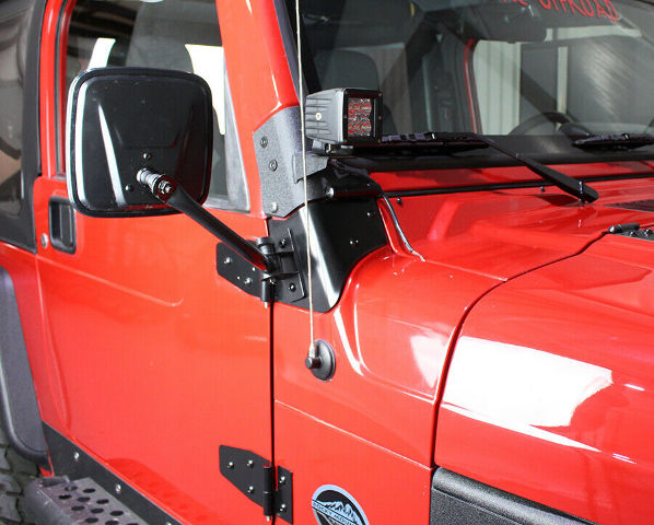 Kentrol 50477 Black Windshield Hinge Pair 97-06 Wrangler TJ