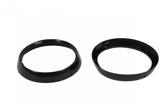Kentrol 50537 Black Headlight Bezels Pair 72-86 CJ