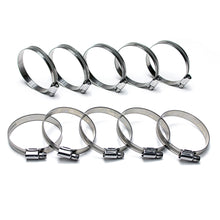 Load image into Gallery viewer, HPS Steel Embossed Hose Clamps Size 4 10pc Pack 7/16" 11/16" (11mm-17mm)